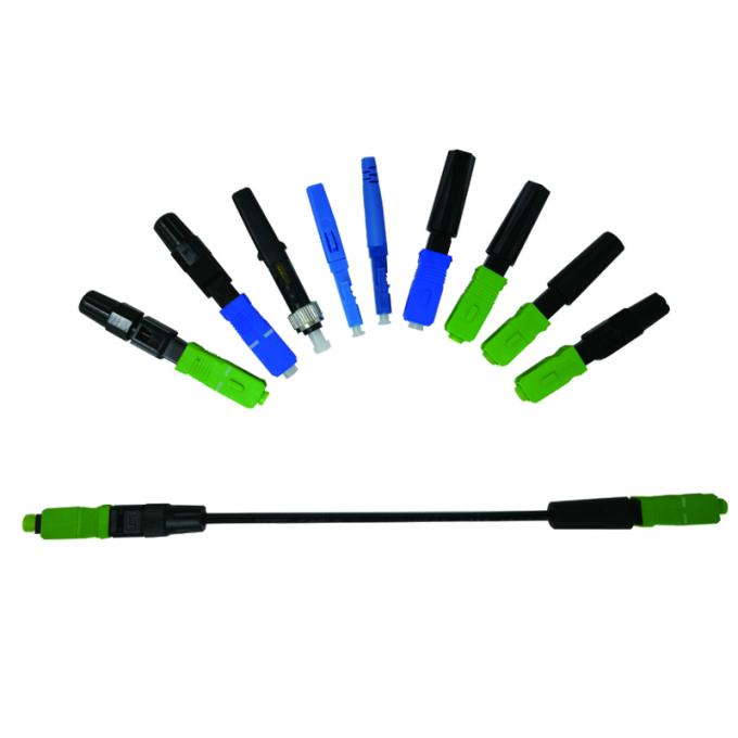 FC Fiber Optic Quick Connector Couplers 0.3dB Insertion Loss SiO2 Material