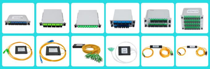ABS Box Fiber Optic PLC Splitter 3.0mm G657A1 SC/APC 17.2dB Insertion Loss G657A1