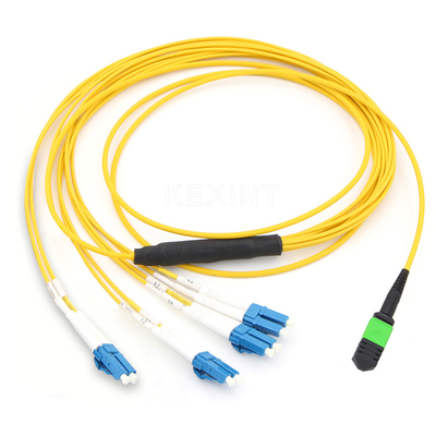 KEXINT MPO To LC Fiber Optical Patch Cord 8 Core 3m Singlemode Multimode