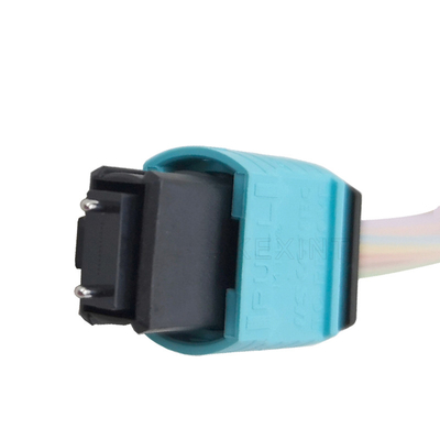 FTTH Multimode MTP LC Fiber Optic Patch Cable Ferrule OM3 OM4 12 Fibers 0.7mm 0.5m