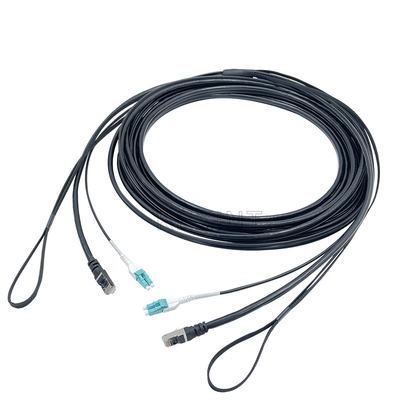 KEXINT LC Duplex CAT6 UTP Network Cable ADD 2 Core Photoelectric Composite Cable