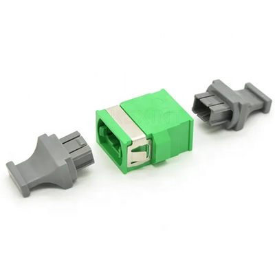Single Mode Green Small Fiber Optic Adapters MPO To APC Without Flange