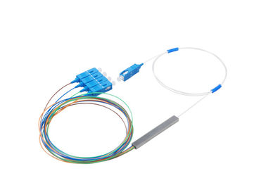 0.15db 1×4 Fiber Optic PLC Splitter SM 1650dB Wave 1650nm Multi Color