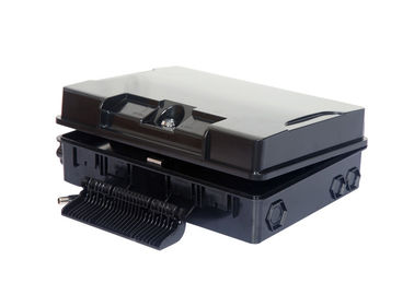 24 Core Black Fiber Optic Distribution Box Pole Installation PC ABS SMC