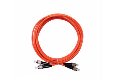 FC-FC OM2 Duplex Fiber Optic Patch Cord 15m 50/125 Orange LSZH 2*3.0mm