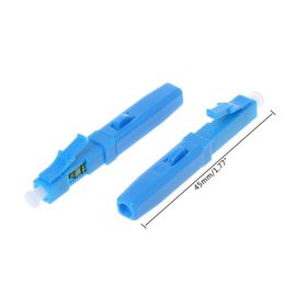 Blue LC Type Fiber Optic Quick Connector , Optical Cable Joiner FTTH