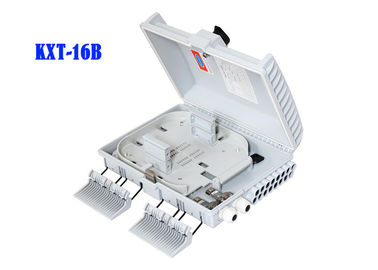 2 Into 16 Out Overhead Fiber Optic Distribution Box Splicing Black Holding Pole Gray