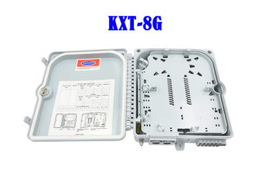 8 Core Fiber Optic Distribution Box Gray PC ABS Splitter Fiber Splicing LGX 1×8