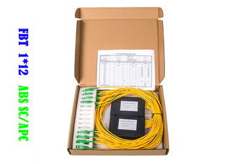 FBT 1×12 Fiber Optical WDM Coupler SC APC 1310 1550 Splitter 50 / 50 ABS 1*12