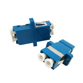 Duplex Flange Blue Fiber Optic Adapters LC UPC SC Connector 60db Returen Loss