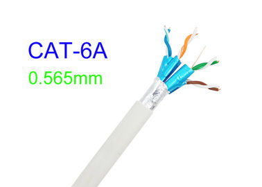 Cat6A Shielded Lan Electric Copper Cable FTP 23AWG High Speed Network White Cat7 SFTP