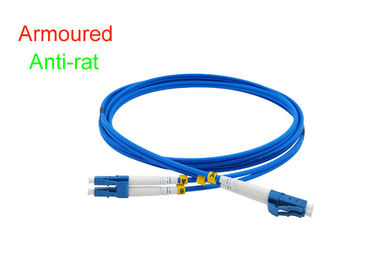 Armoured Duplex Fiber Optical Patch Cord Indoor 3.0 SOS DX LC/UPC Connector