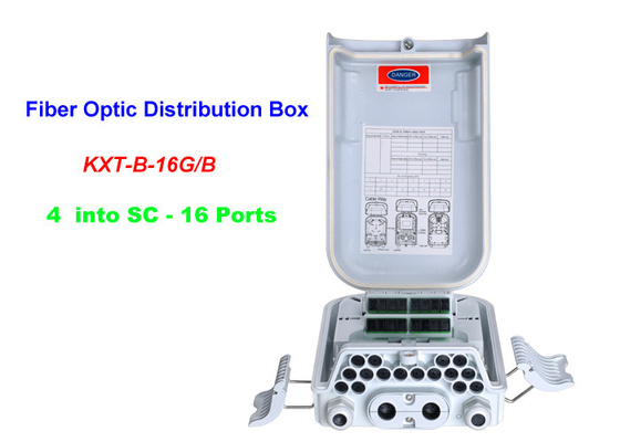 16 ~ 96 Cores FTTH Fiber Optic Distribution Box 4 into SC 16 Ports Wall mounting Holding pole