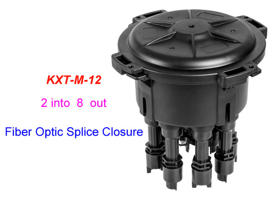 12 Core  2 Into 8 Out SC Fiber Optic Closure Enclosure Outdoor IP68 1 X 8 PLC Splitter