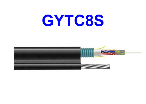 GYTC8S Outdoor Fiber Optic Armoured Cable Steel Wire Self Supporting Telecom Dedicated Overhead