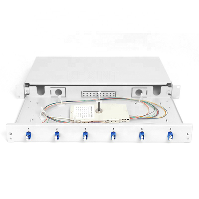 6-12C Fiber Optic Patch Panel Fully Assembled 19&quot; 1U With 6 LC SC ST