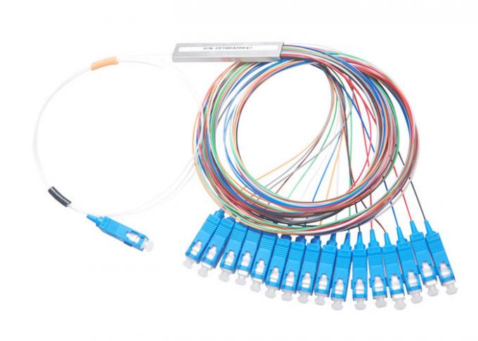Powered FTTH Passive Fiber Optic Splitter UPC 0.9mm 55 DB Return Loss