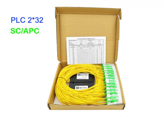 ABS Box Fiber Optic PLC Splitter 3.0mm G657A1 SC/APC 17.2dB Insertion Loss G657A1