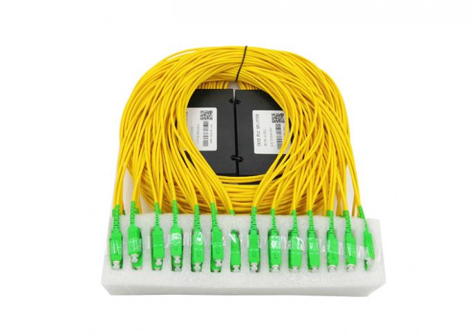 ABS Box Fiber Optic PLC Splitter 3.0mm G657A1 SC/APC 17.2dB Insertion Loss G657A1