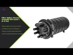 2 In 16 Out 96 Cores Fiber Optic Splice Closure KEXINT KXT-M-16 FTTH Black Joint Box