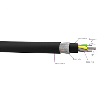Anti Rodent Non Metallic Fiber Optic Armoured Cable 144 Core Single Mode GYFTY63 Corning