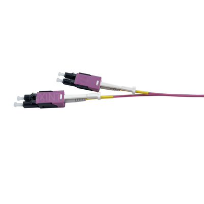 KEXINT Uniboot Fiber Optical Patch Cord LC Duplex OM4 LSZH Magenta