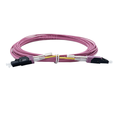 KEXINT Uniboot Fiber Optical Patch Cord LC Duplex OM4 LSZH Magenta