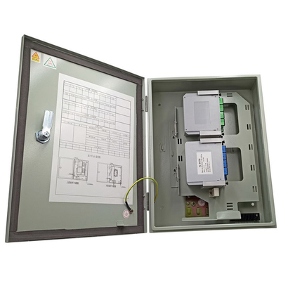 2 Pcs 1X16 PLC Splitter Fiber Optic Distribution Box , Metal Optical Fiber Junction Box