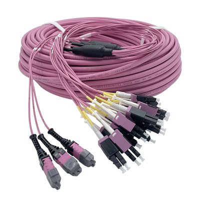 KEXINT 36 Core Fiber Optic Patch Cord Grade B Multimode 3x12 MPO To LC USconnect