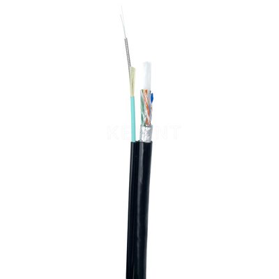 KEXINT LC Duplex CAT6 UTP Network Cable ADD 2 Core Photoelectric Composite Cable