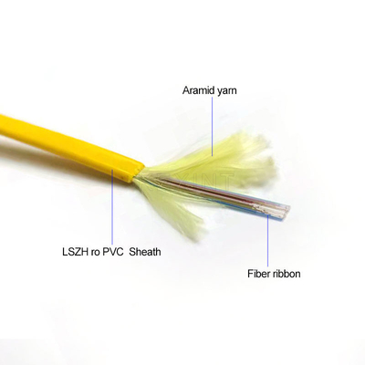 KEXINT GJDFBH Indoor Flat Ribbon Fiber Optic Cable 2-12 Cores SM MM