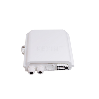 KEXINT KXT-A-8B FTTH Fiber Optic Distribution Box 8 Cores Outdoor IP66 Waterproof White