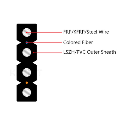 KEXINT FTTH Fiber Optical Drop Cable GJSPXH Symmetrical Parallel Butterfly Cable