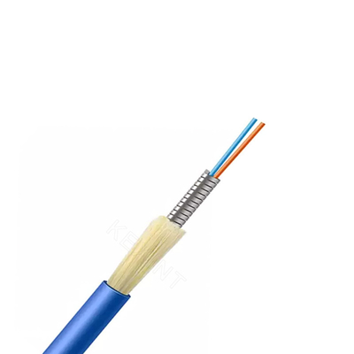 KEXINT Armoured Anti Rodent Indoor Fiber Optical Cable GJSFJV One Tube With 2 Cores