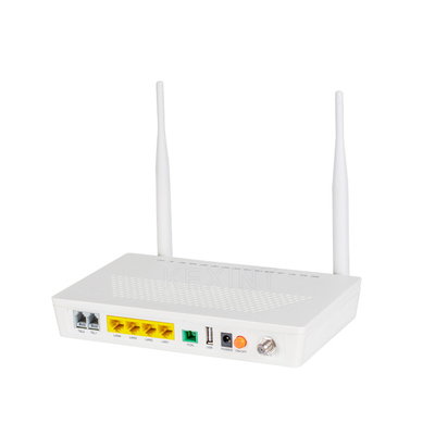 KEXINT FTTH GEPON ONU FTTH FTTB FTTX Network Router 4GE 3FE CATV WIFI White