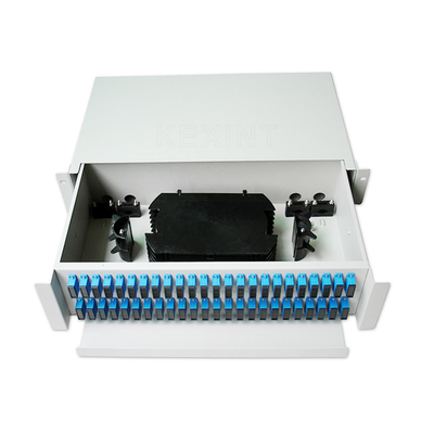 KEXINT FTTH ODF Patch Panel 96 Core 2U Drawer Type For Telecom