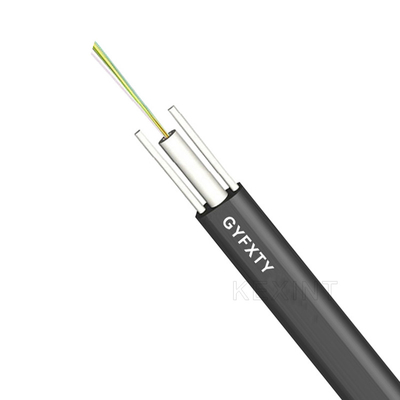 Fiber Optic Non Armored Cable Outdoor GYFXTY 2-24 Cores Black Center Beam Loose Tube