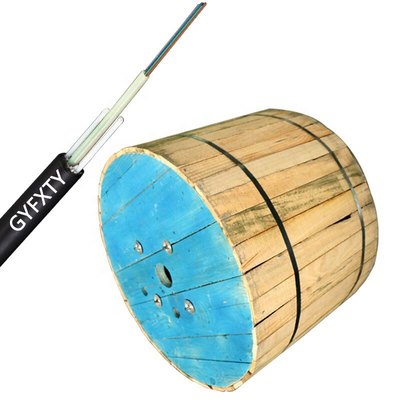 Fiber Optic Non Armored Cable Outdoor GYFXTY 2-24 Cores Black Center Beam Loose Tube