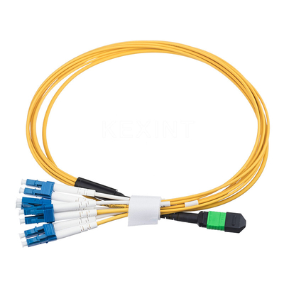 8 Core Fiber Optical Patch Cord MPO MTP To LC Duplex Breakout Cable