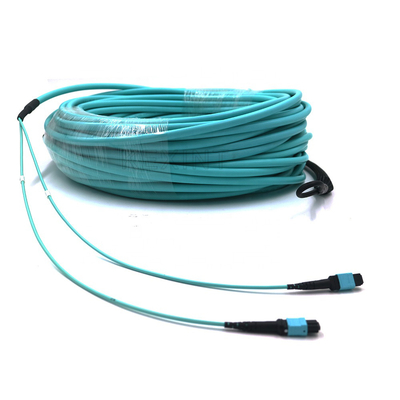 FTTH MPO To MPO Fiber Cable Customized Length With Pulling Eye