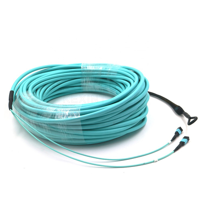 FTTH MPO To MPO Fiber Cable Customized Length With Pulling Eye