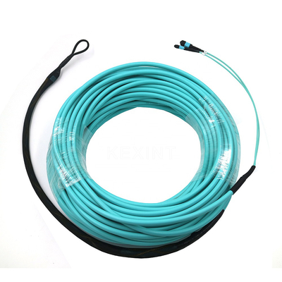 FTTH MPO To MPO Fiber Cable Customized Length With Pulling Eye