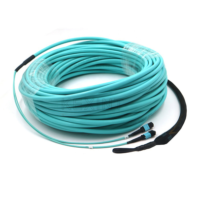 FTTH MPO To MPO Fiber Cable Customized Length With Pulling Eye