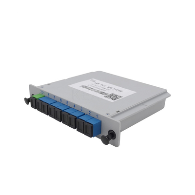 Fiber Optical LGX PLC Splitter FTTH 1x8 SC UPC Connector Card Type