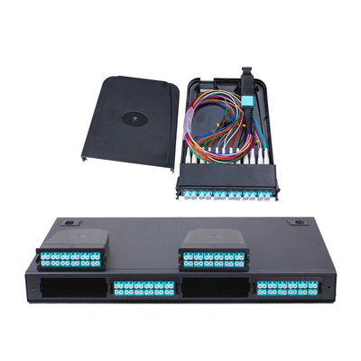 12/24 Fiber 8 Port Rack Fiber Patch Panel 24 Core MTP MPO Cassettes
