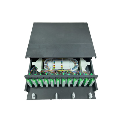 Rack Mounted Fiber Optic Patch Panel ODF Junction Box 96 Ports Sliding Type