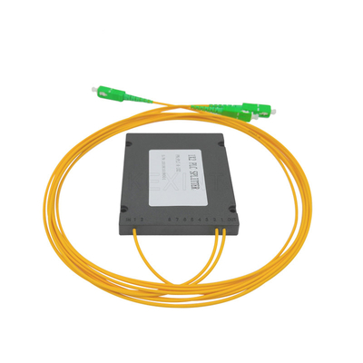 SC APC 3.0 MM 1x2 Fiber Optic PLC Splitter ABS Type Use For 2 Cores Distribution Box