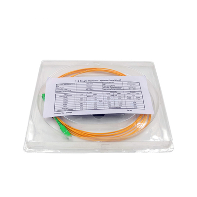 SC APC 3.0 MM 1x2 Fiber Optic PLC Splitter ABS Type Use For 2 Cores Distribution Box