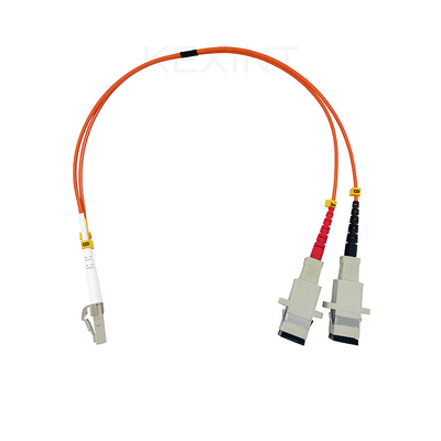 KEXINT Fiber Optic Patch Cord Cable 1ft LC Male To SC Female Multimode 50/125 2.0mm Duplex