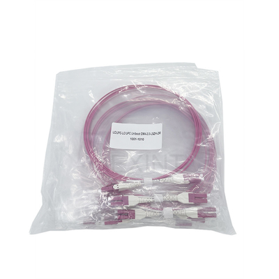 KEXINT Optical Fiber Patch Cord Multimode OM4 LC-LC Duplex Uniboot LSZH 2.0mm 2 Meter